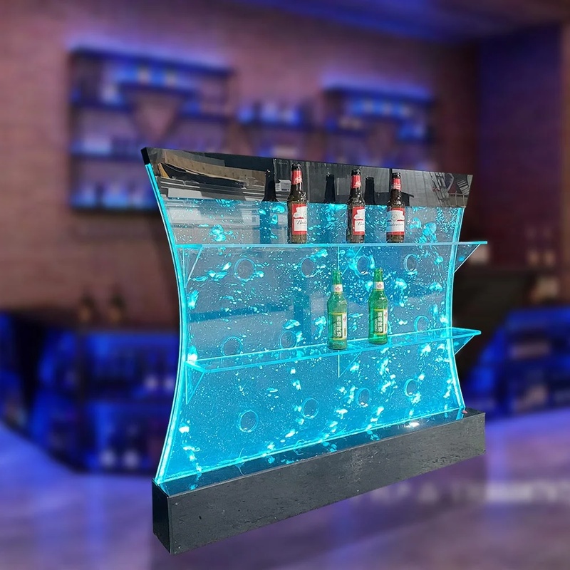ตู้โชว์ตั้งพื้น LED ผนังฟองอาก - Home Bar Lounge บทวิจารณ์และราคา