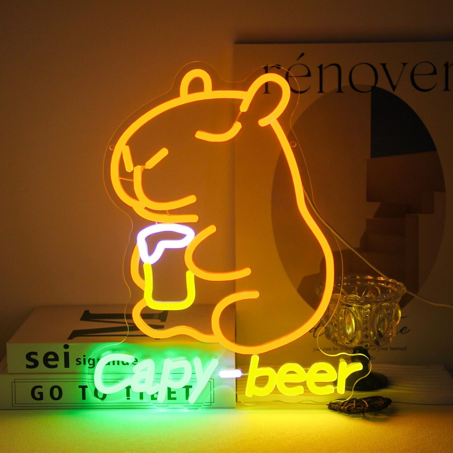 ป้ายไฟนีออนเบียร์คาปิบาร่า ใช้ - Home Bar Lounge บทวิจารณ์และราคา