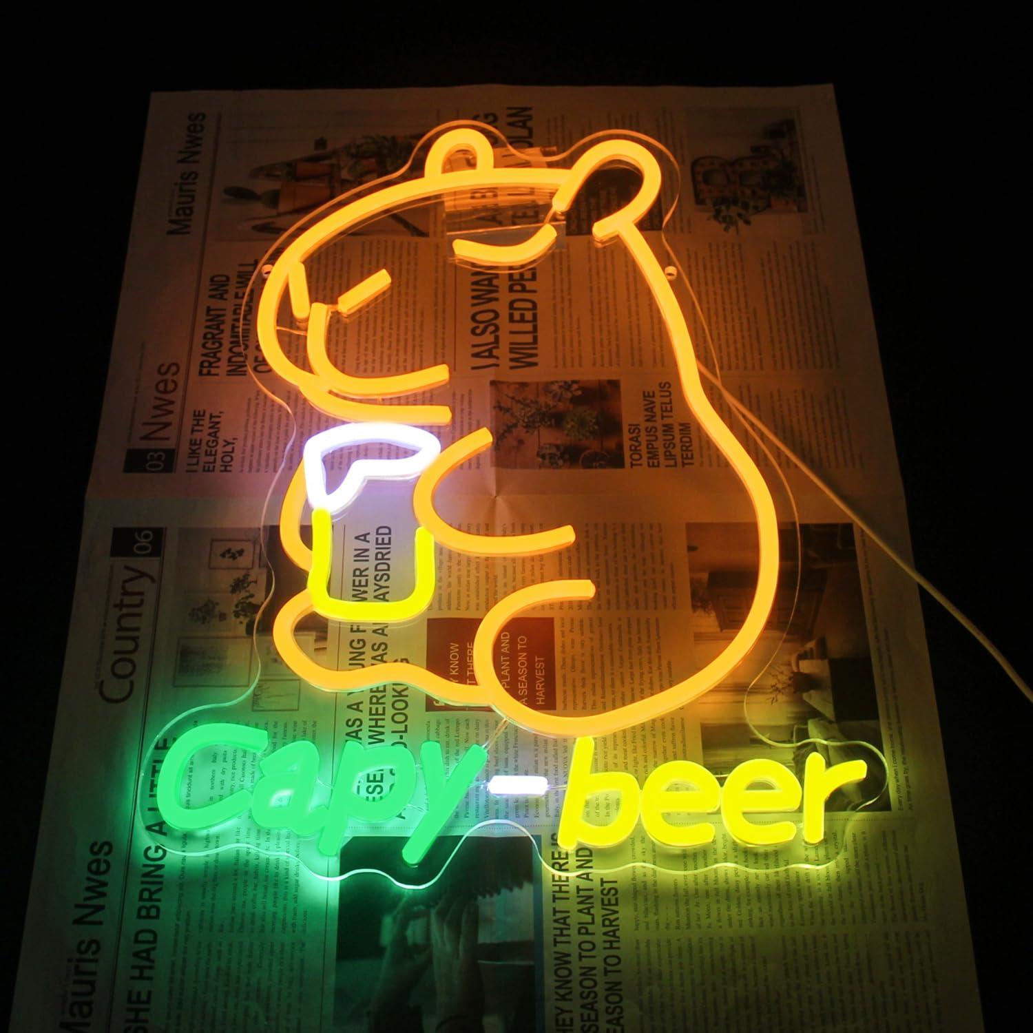ป้ายไฟนีออนเบียร์คาปิบาร่า ใช้ - Home Bar Lounge บทวิจารณ์และราคา